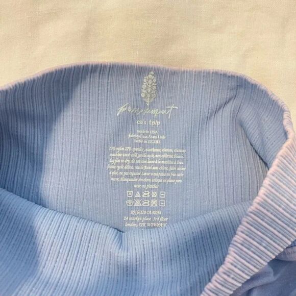 Free People Movement Biker Shorts Women's Light Blue with Pink Size XS - Picture 3 of 4